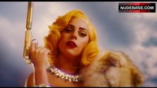 4. Lady Gaga Sexy in Corset and Stoсkings – Machete Kills
