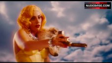7. Lady Gaga Sexy in Corset and Stoсkings – Machete Kills