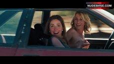 8. Kristen Wiig Covers Nude Tits in Car – Bridesmaids