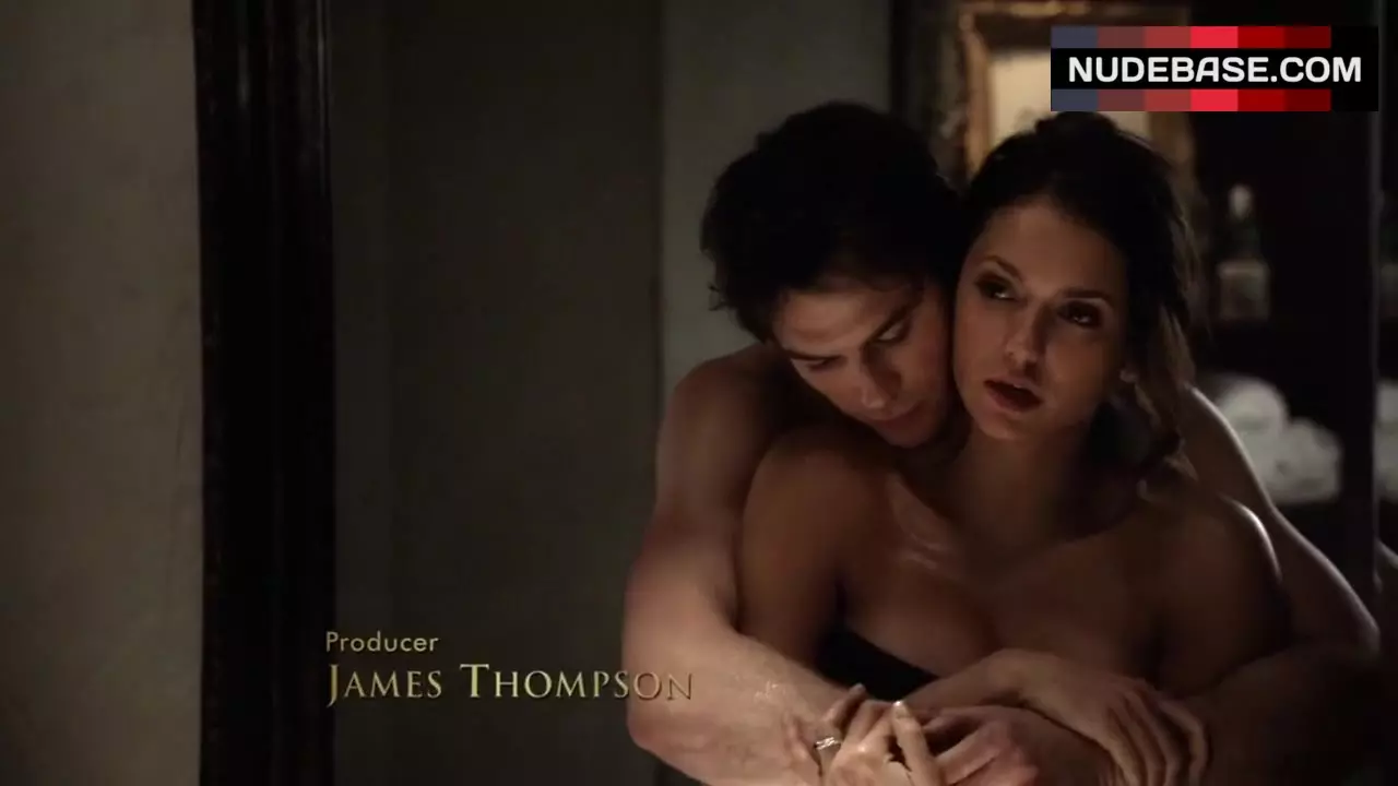 Nina Dobrev Only in Towel – The Vampire Diaries