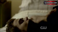 7. Nina Dobrev in Hot White Bra – The Vampire Diaries