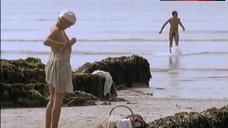 11. Caroline Langrishe Naked on Beach – Mosley