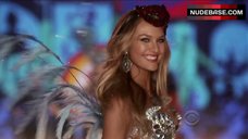 10. Candice Swanepoel in Shiny Lingerie – The Victoria'S Secret Fashion Show 2012