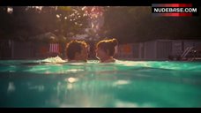 5. Britt Robertson Swim in Pool in Lingerie – Girlboss