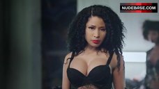 6. Nicki Minaj in Sexy Black Lingerie – Only