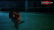 9. Emmy Rossum Nude in Pool – Shameless