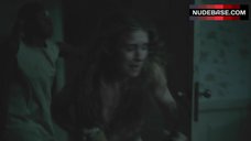 3. Brit Marling Boobs Scene – The Keeping Room