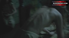 8. Brit Marling Boobs Scene – The Keeping Room
