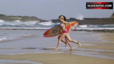 2. Sasha Jackson Ride on Surfboard in Bikini – Blue Crush 2