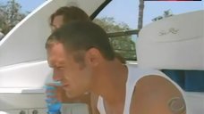 10. Paige Turco Sexy in White Bikini – The Agency