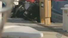 4. Paige Turco Sexy in White Bikini – The Agency