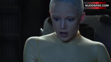 9. Caity Lotz Hot Scene – The Machine