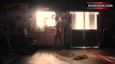 8. Caity Lotz Ass Scene – The Machine