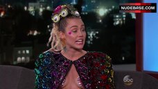10. Miley Cyrus No Bra – Jimmy Kimmel Live