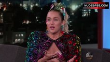 4. Miley Cyrus No Bra – Jimmy Kimmel Live