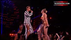 7. Miley Cyrus in Lingerie on Stage – Mtv Video Music Awards
