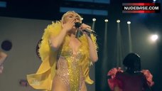 Miley Cyrus Sexy in Shine Bodysuit – Miley Cyrus: Bangerz Tour