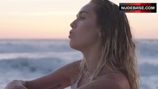 10. Miley Cyrus in Bikini on Beach – Malibu