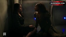 1. Melanie Liburd Lesbian Kiss – Dark Matter