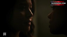 7. Melanie Liburd Lesbian Kiss – Dark Matter