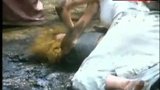 1. Lana Clarkson Topless Fight in Mud – Barbarian Queen Ii
