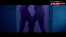 5. Bella Heathcote Bare Boobs in Shower – The Neon Demon