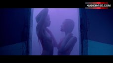 8. Bella Heathcote Bare Boobs in Shower – The Neon Demon