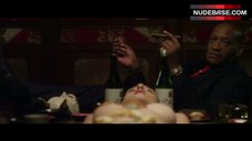 Cortney Palm Lying Nude on Table – Sushi Girl