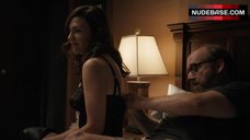 9. Maggie Siff Shows Sexy Black Lingerie – Billions