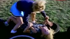 10. Linnea Quigley Shows Lingerie during Cat Fight – Vice Academy