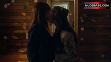 67. Emily Berrington Lesbian Kiss – Humans