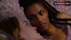 4. Freema Agyeman Lesbian Kiss in Bed – Sense8