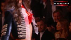 89. Lily Aldridge in Red Lingerie – The Victoria'S Secret Fashion Show 2015