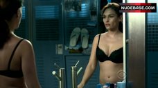 10. Amy Jo Johnson Sexy in Black Bra – Flashpoint
