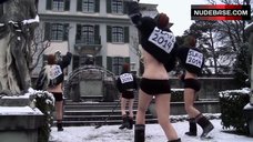 1. Inna Shevchenko Flashes Breasts on Street – I Am Femen