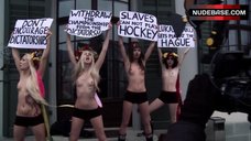 2. Inna Shevchenko Flashes Breasts on Street – I Am Femen