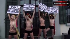 Inna Shevchenko Flashes Breasts on Street – I Am Femen