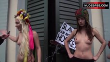 6. Inna Shevchenko Flashes Breasts on Street – I Am Femen