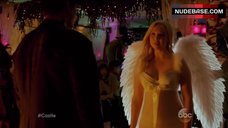 Molly C. Quinn Sexy with Angel Wings – Castle