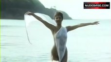 2. Barbara Bouchet Nude on Beach – L' Anatra All'Arancia