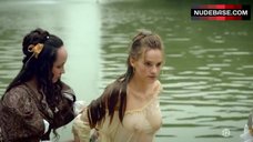9. Noemie Schmidt in Wet See-Through Clothes – Versailles