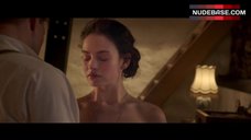 5. Lily James Sex on Table – The Exception