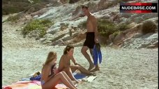 6. Ludivine Sagnier Topless on Beach – Bon Plan
