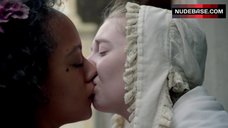 6. Rosalind Eleazar Lesbian Kiss – Harlots