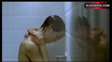 4. Francesca Inaudi Nude under Shower – L' Uomo Perfetto