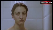 5. Francesca Inaudi Nude under Shower – L' Uomo Perfetto