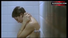 8. Francesca Inaudi Nude under Shower – L' Uomo Perfetto