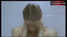 9. Francesca Inaudi Nude under Shower – L' Uomo Perfetto