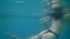 10. Barbara Carrera Topless Swimming – Point Of Impact