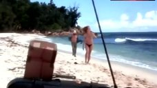 3. Amanda Donohoe Full Nude on Beach – Castaway